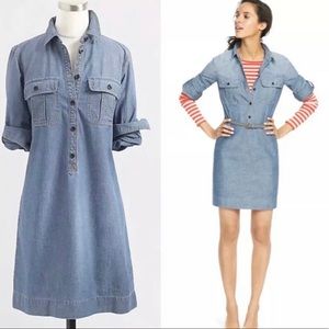 New J.Crew Chambray Shirt Dress Size Large